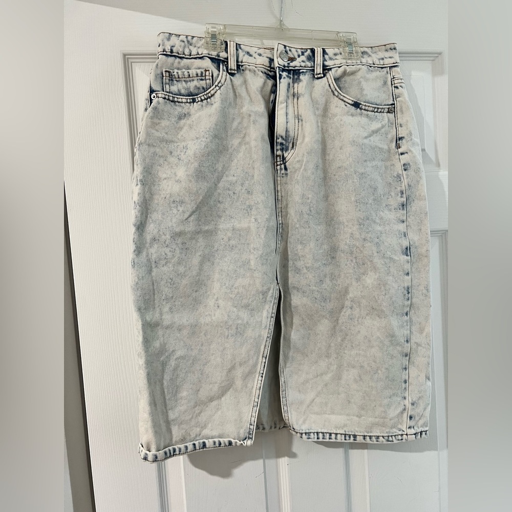 Jean midi skirt